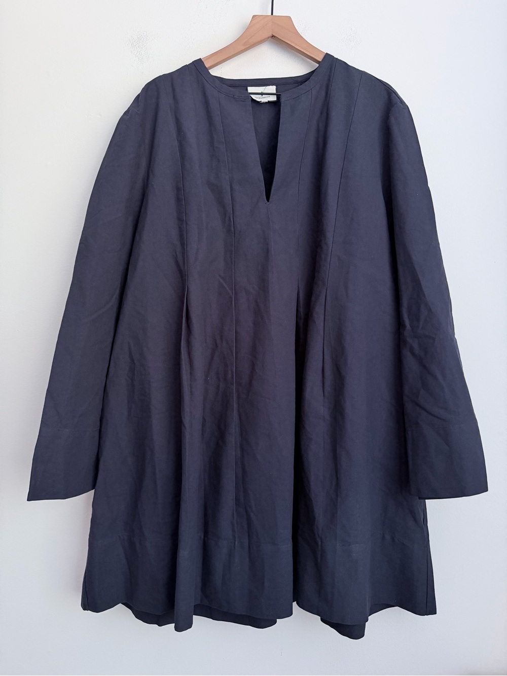 Tuckernuck Navy blue pleated Shirt Dress XXXL